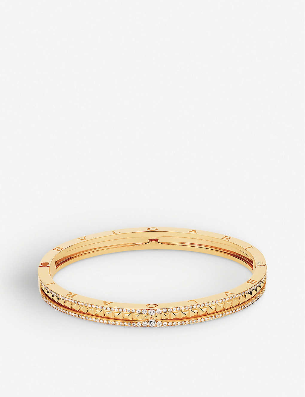 B.zero1 18ct yellow-gold and diamond pavé bracelet - 2