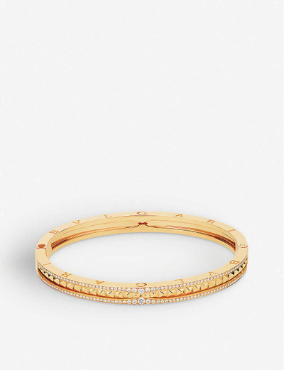 BVLGARI B.zero1 18ct yellow-gold and diamond pavé bracelet outlook