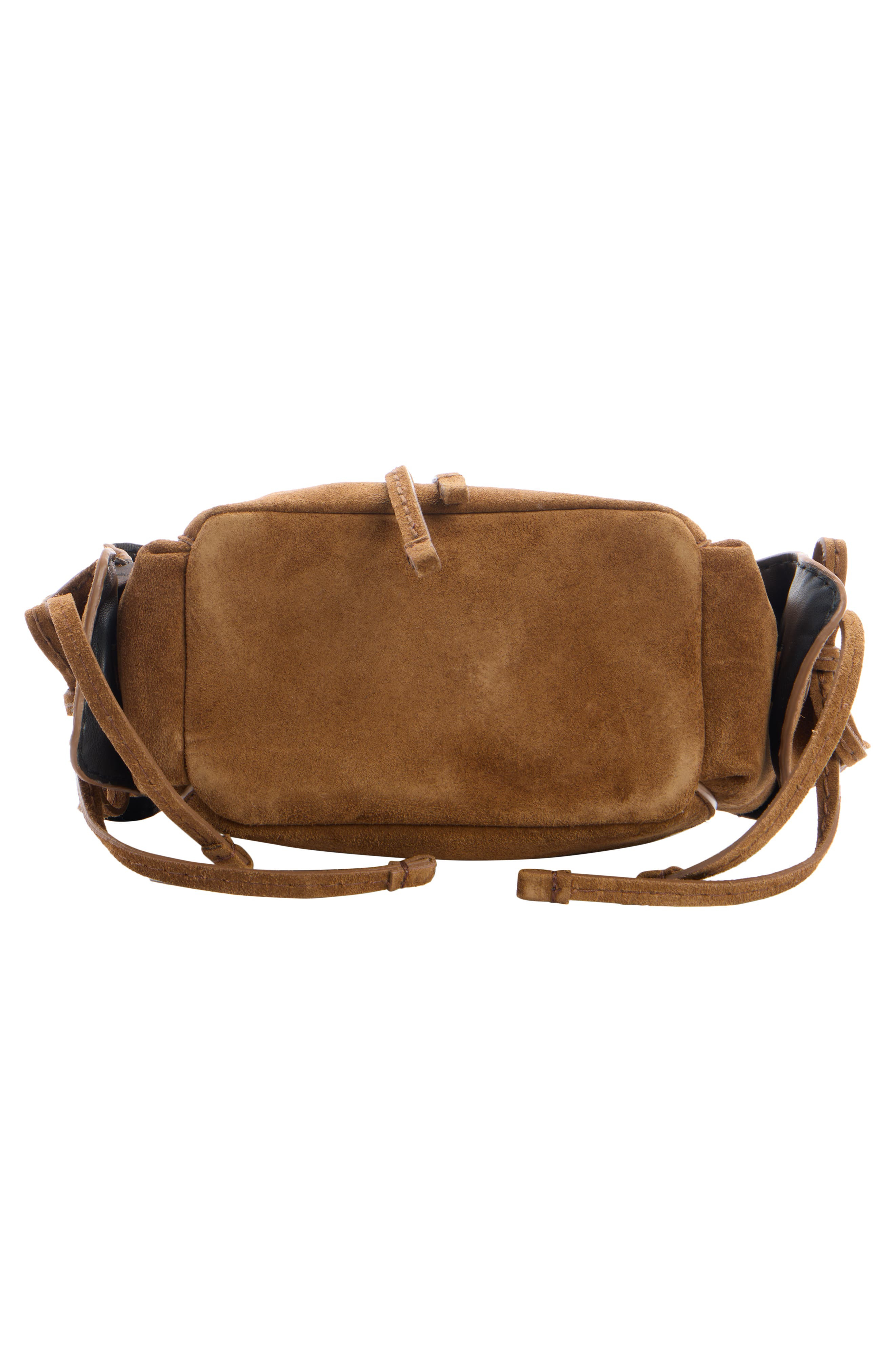 Acne Studios Mini Multipocket Suede Bucket Bag in Cognac Brown at Nordstrom - 5