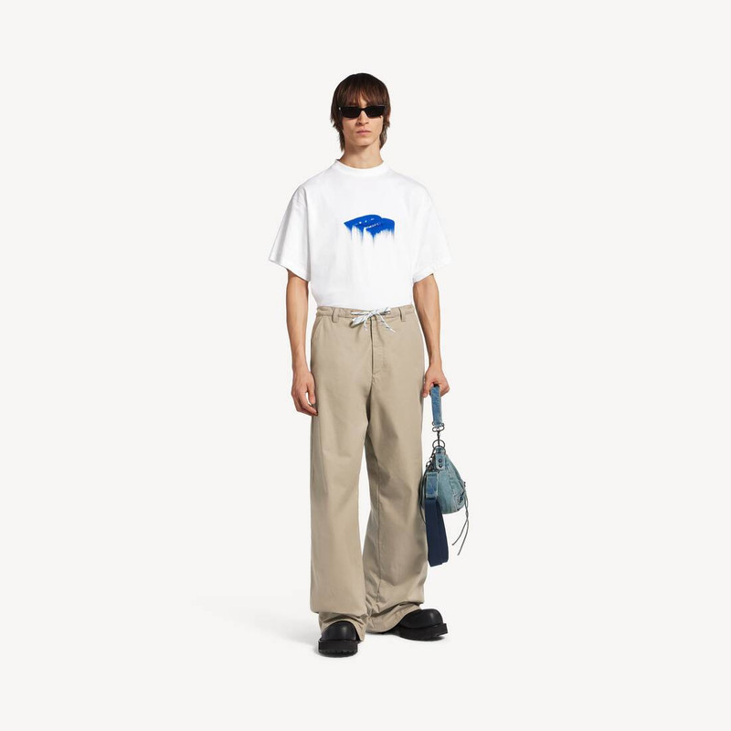 BALENCIAGA Men's Wet Brush Oversized T-shirt in White outlook