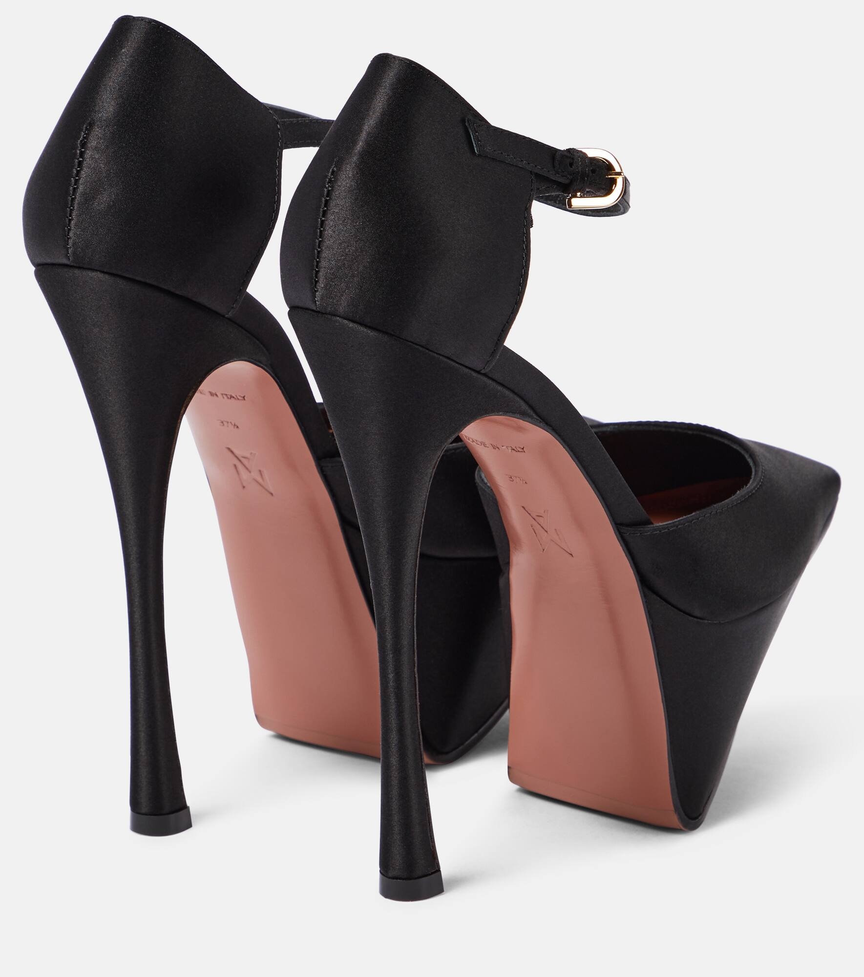 Yigit satin platform pumps - 3