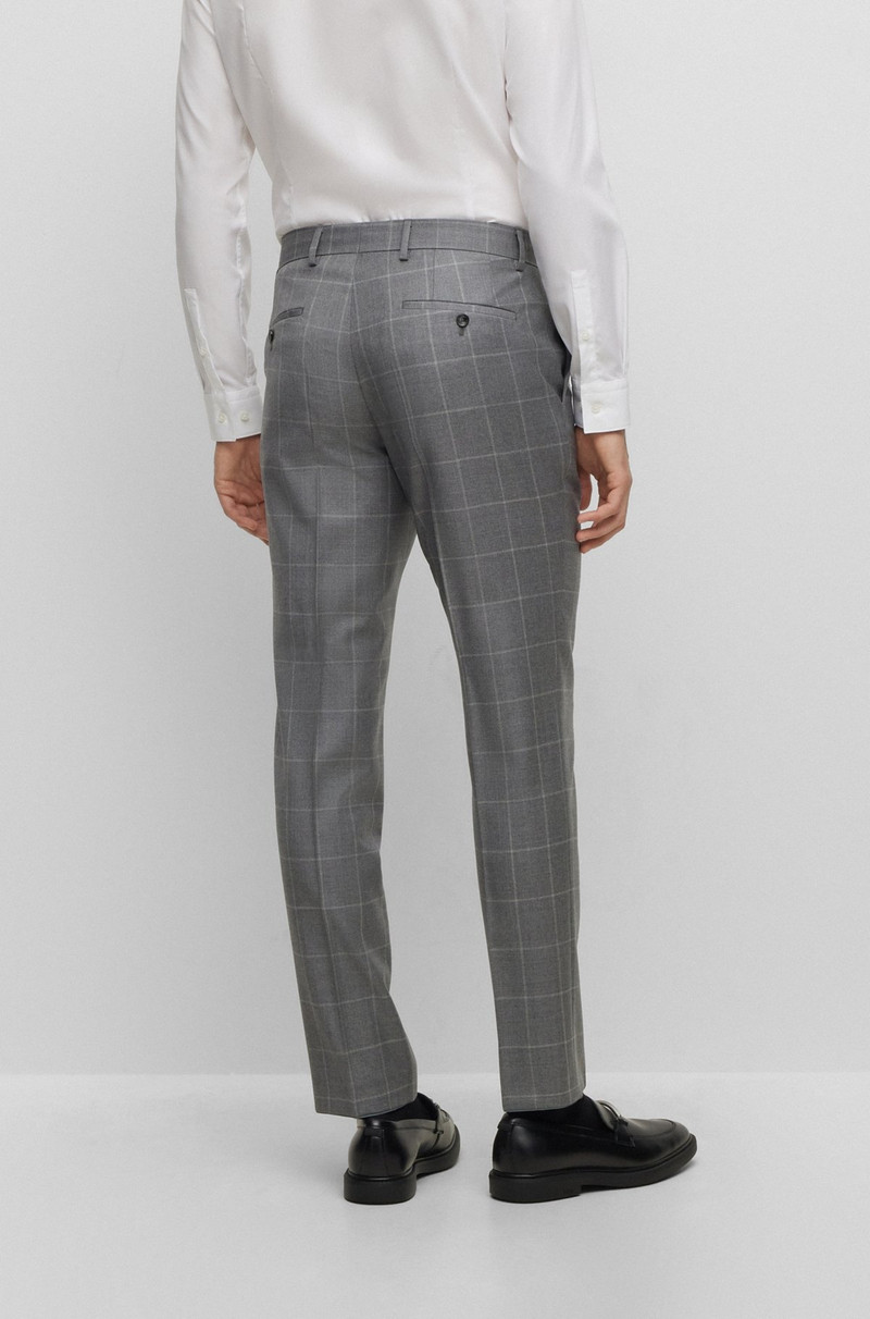 SLIM-FIT TWO-PIECE SUIT IN CHECKED VIRGIN WOOL 8