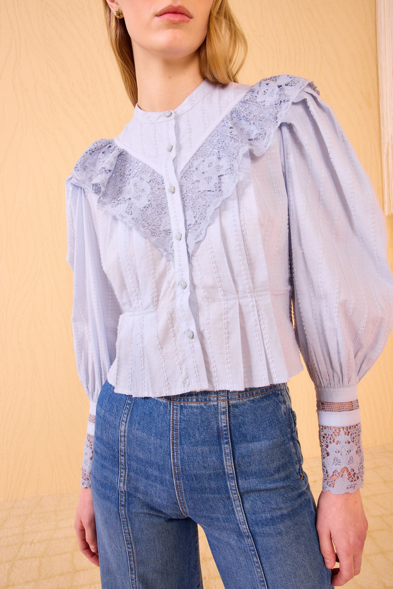ULLA JOHNSON Esther Long Sleeve Blouse outlook