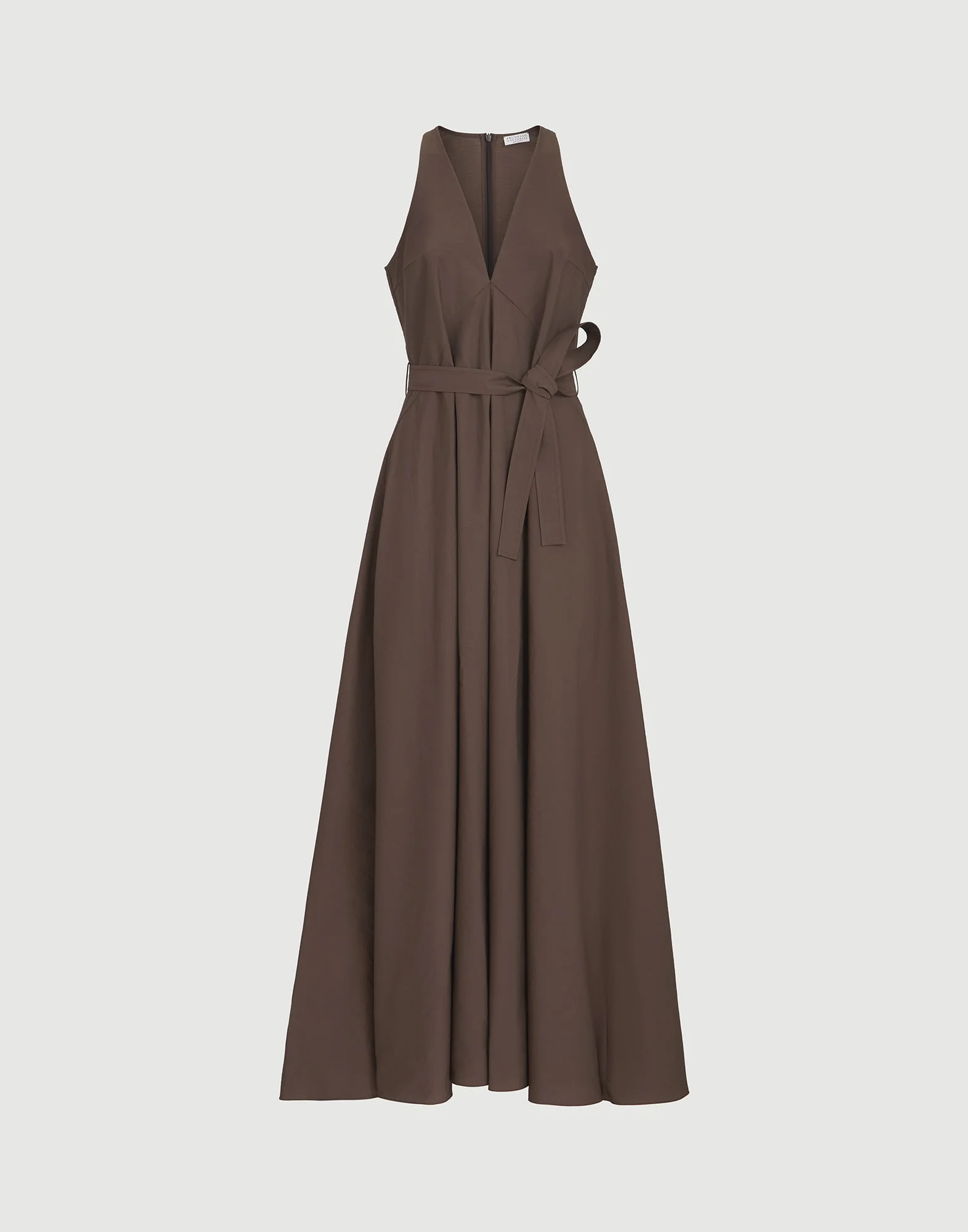 Techno cotton poplin belted dress - 1