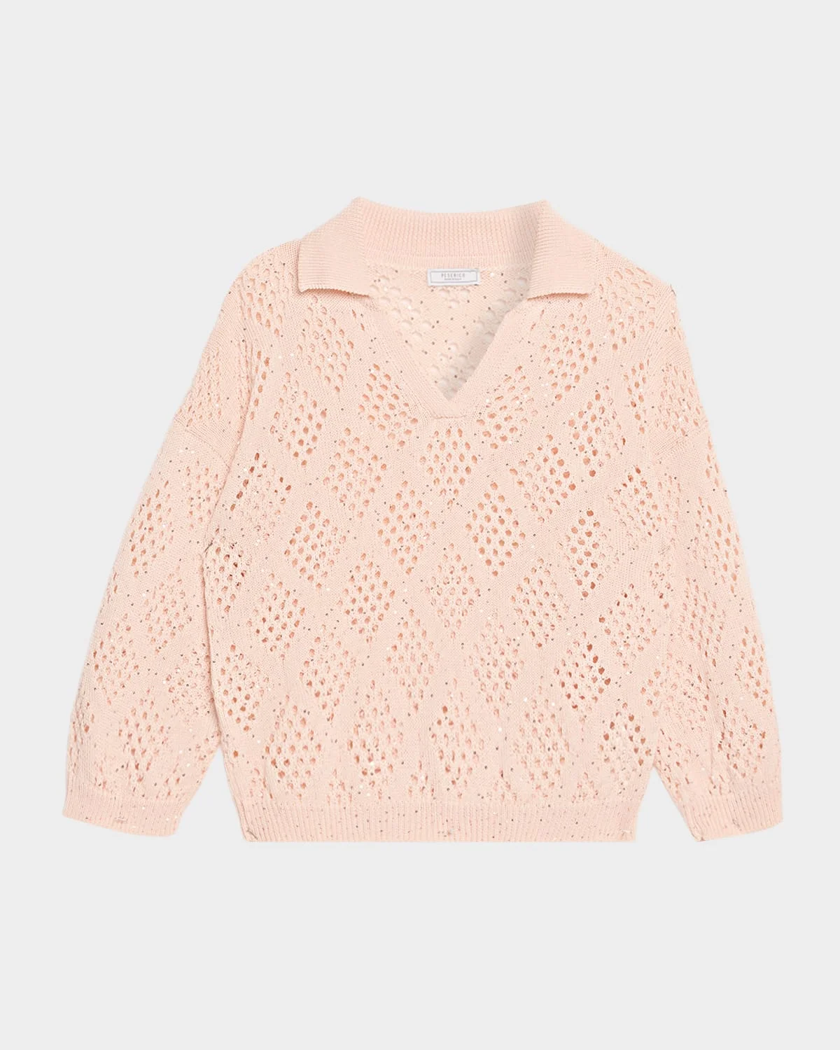 Sequin Open-Knit Sweater - 1