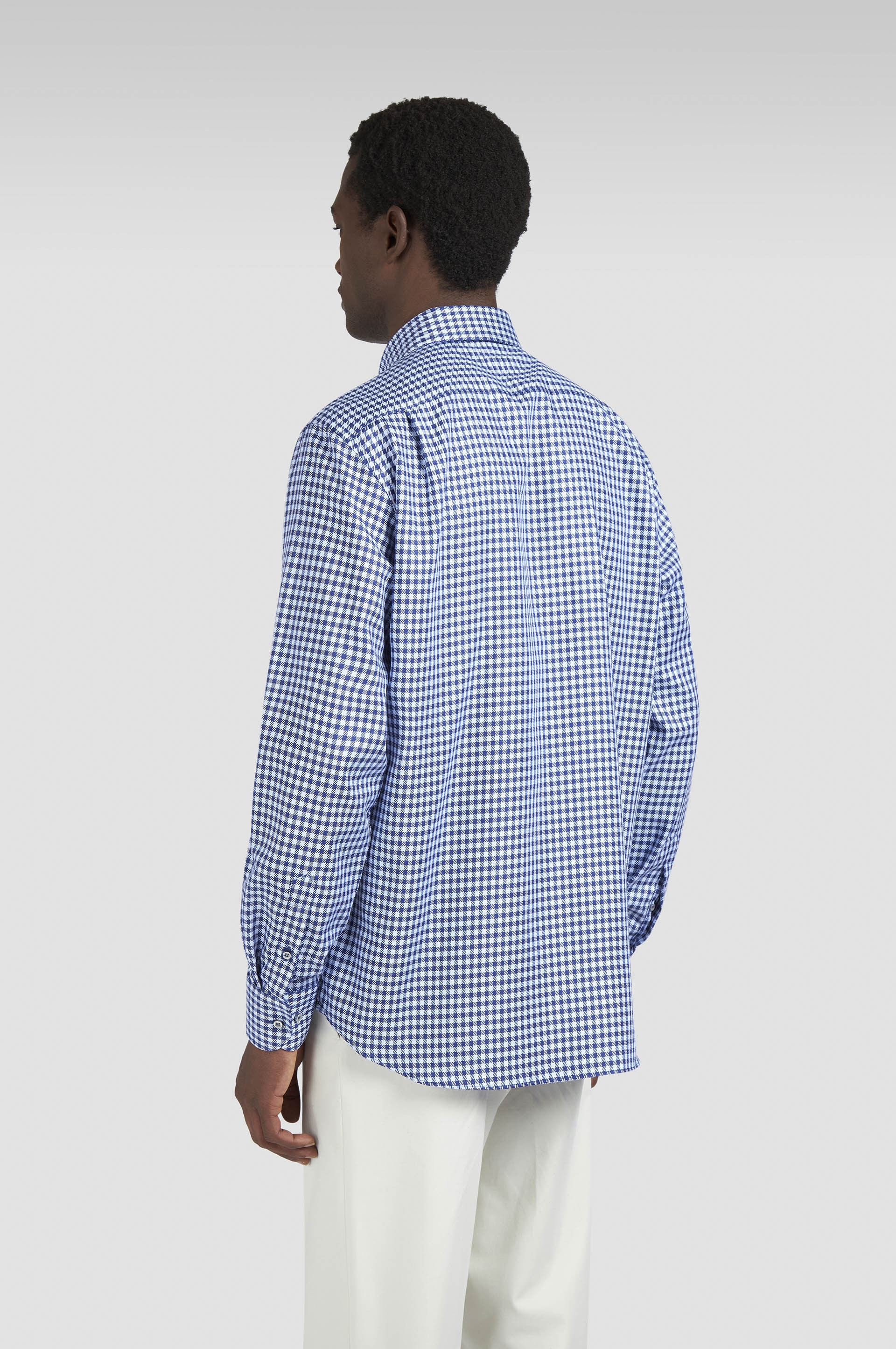 COTTON SHIRT WITH CHECKERED PATTERN - 3