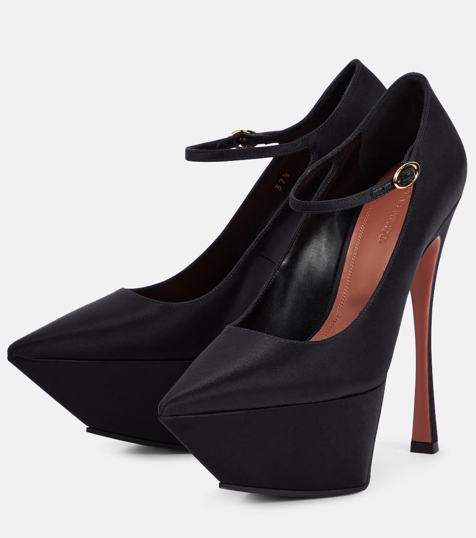 Yigit satin platform pumps - 5