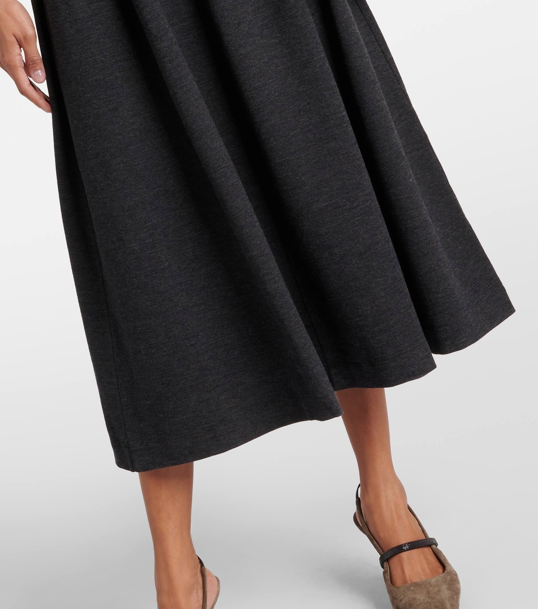 Wool and cashmere midi dress - 5