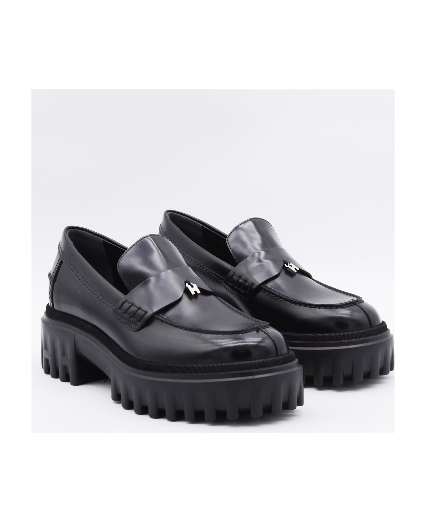 Black Leather Loafers - 2