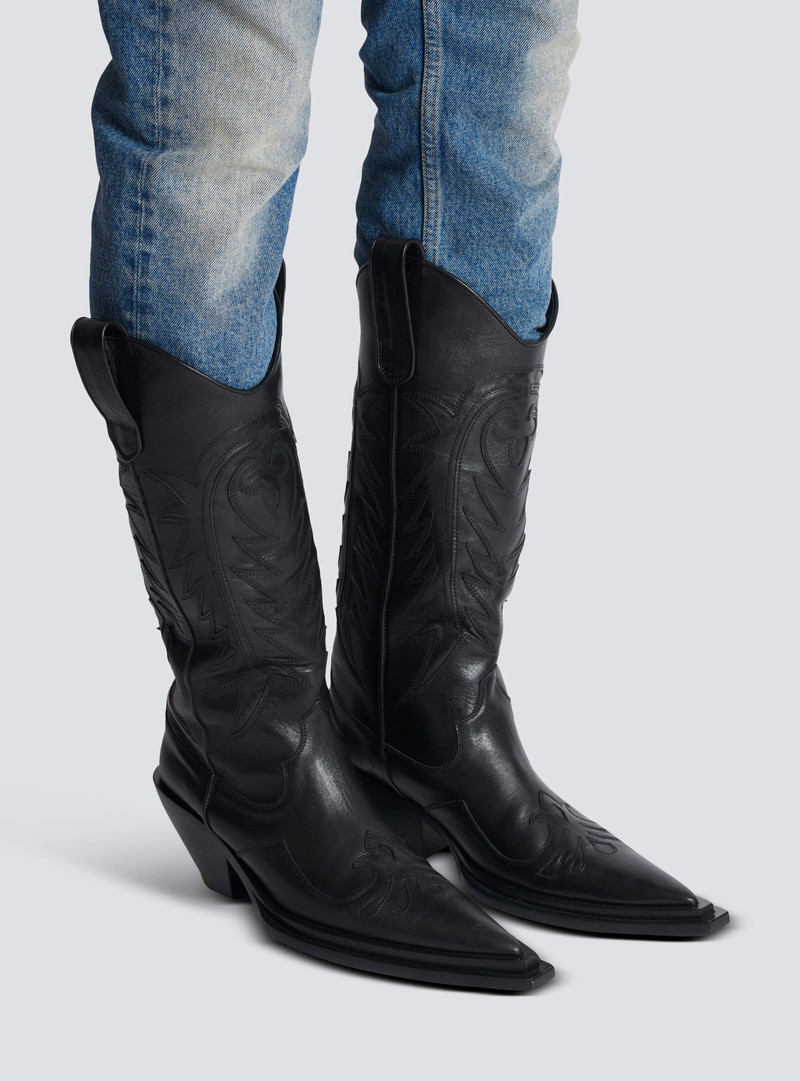 Dan patchwork leather boots 7