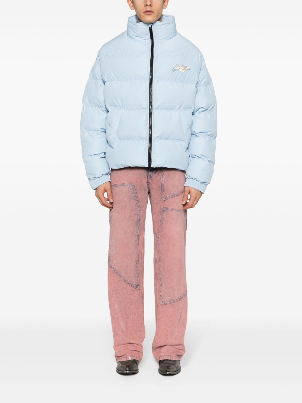 Doll logo-embroidered padded jacket - 3