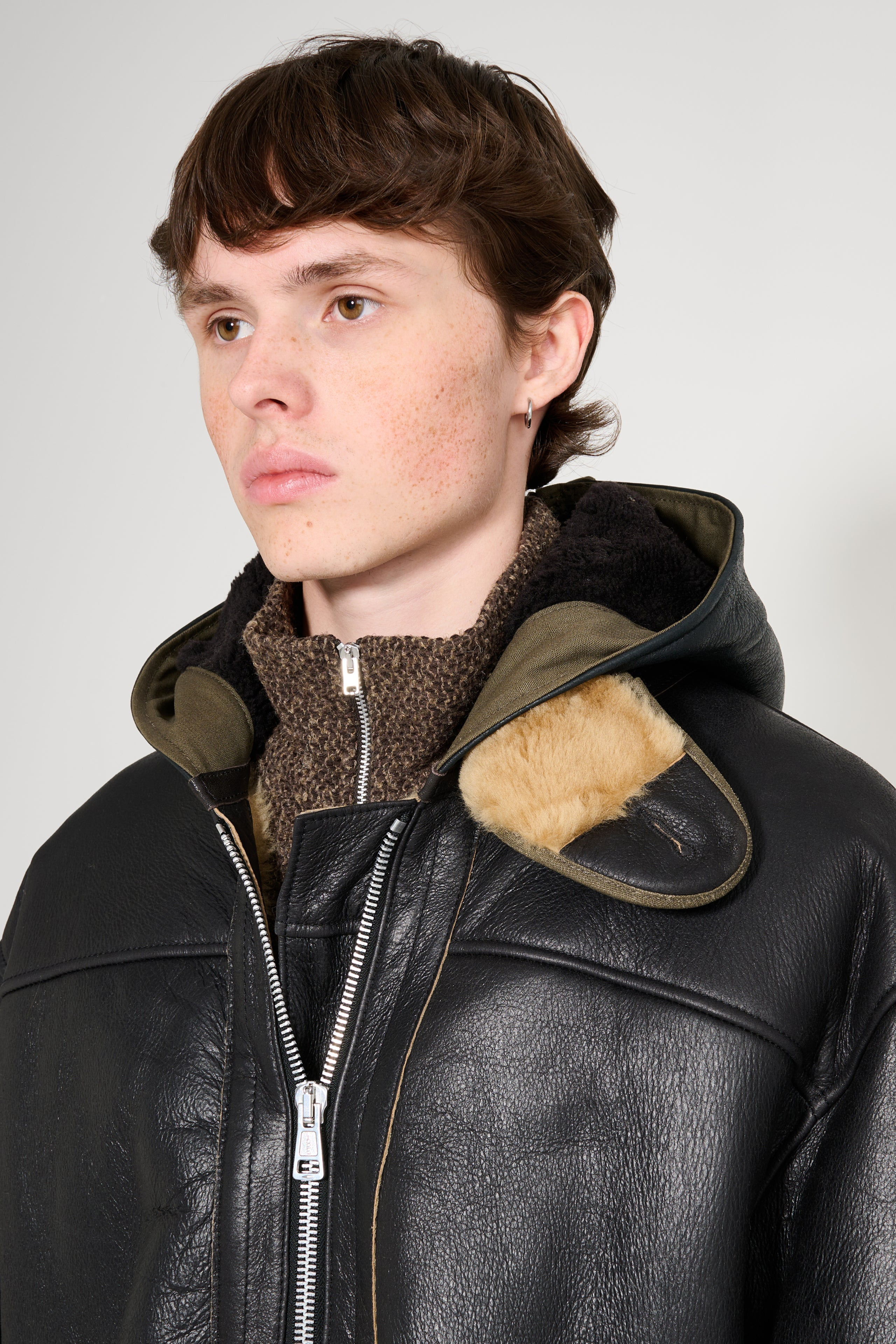 OUR LEGACY BLIZZARD JACKET NATURAL AVIATOR SHEARLING - 6