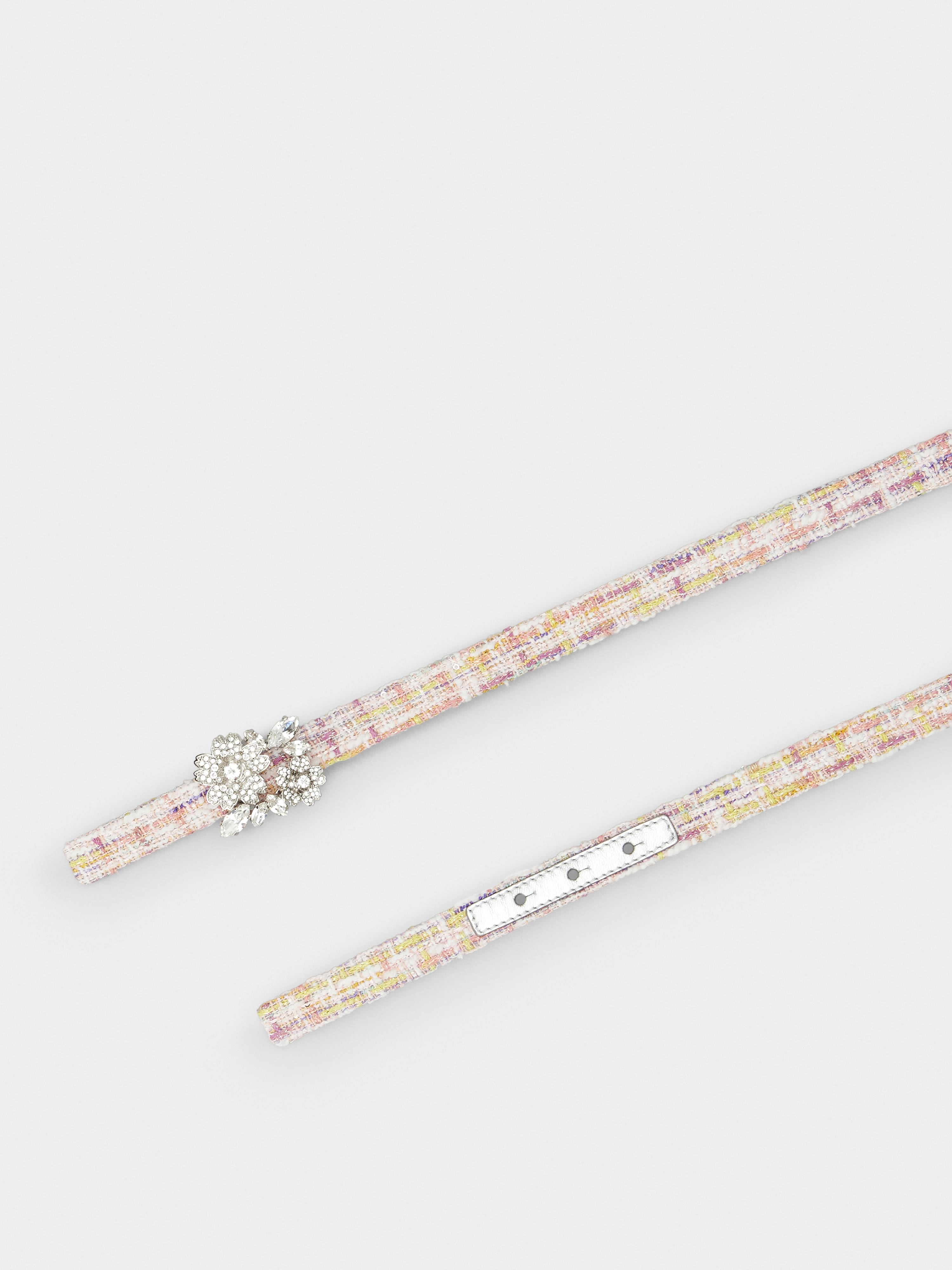 Bouquet Strass Buckle Belt in Fabric - 2