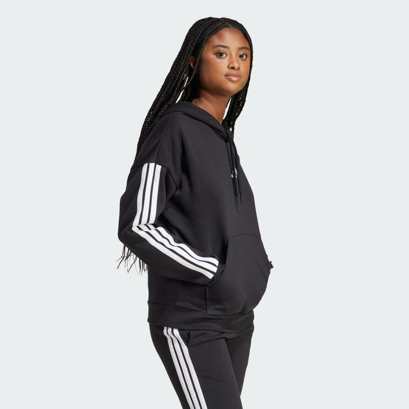 Essentials 3-Stripes Fleece Hoodie 4