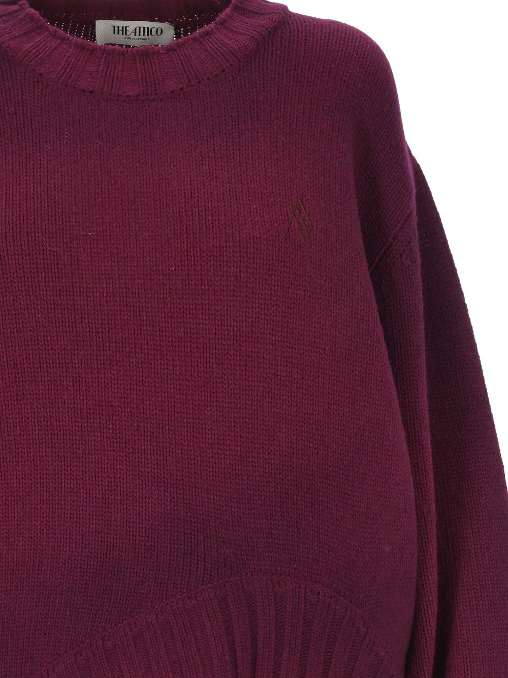 asymmetric-hem sweater - 3