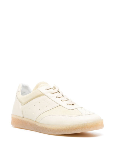 MM6 Maison Margiela Replica panelled leather sneakers outlook