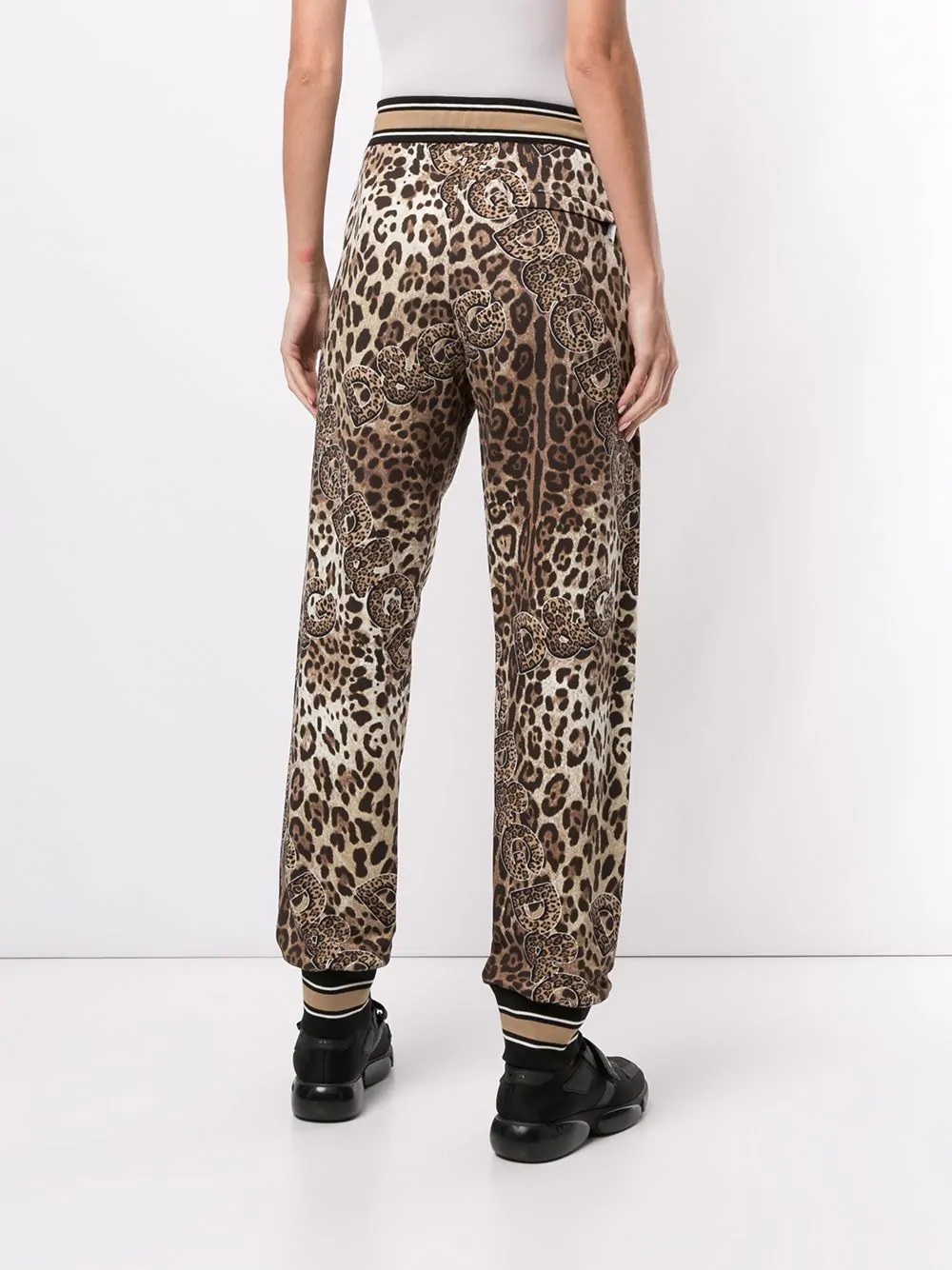 leopard print track pants - 4