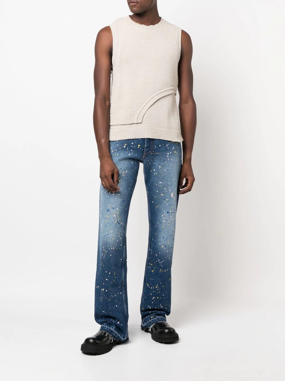 paint-splatter straight-leg jeans - 2