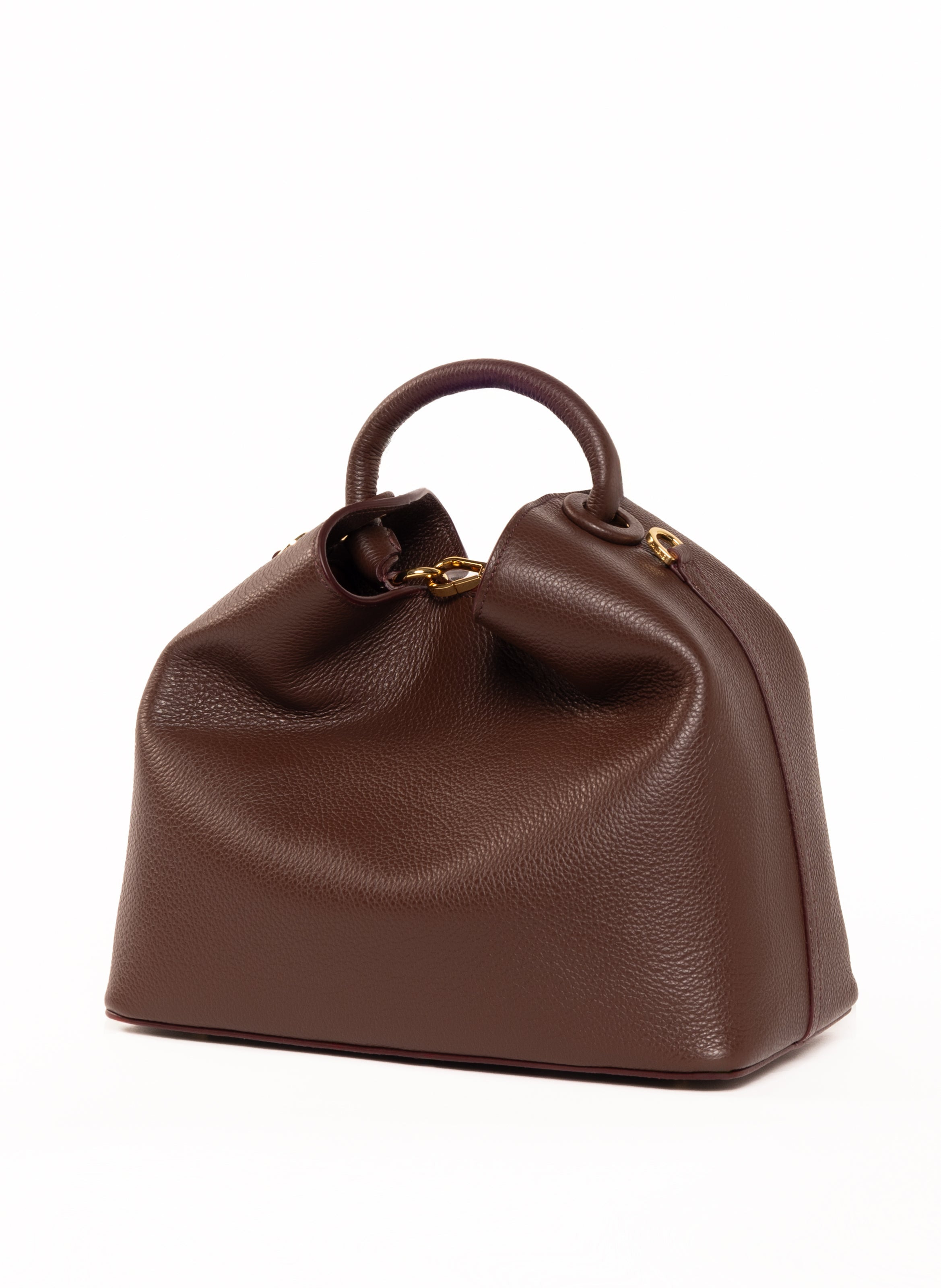 Raisin Pebbled Leather Dark Brown - 3