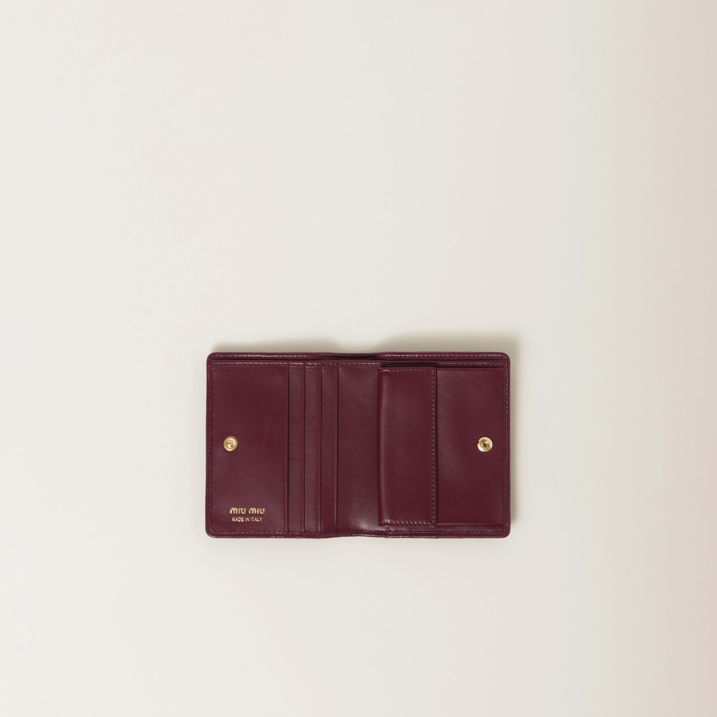 Small matelassé nappa leather wallet - 1