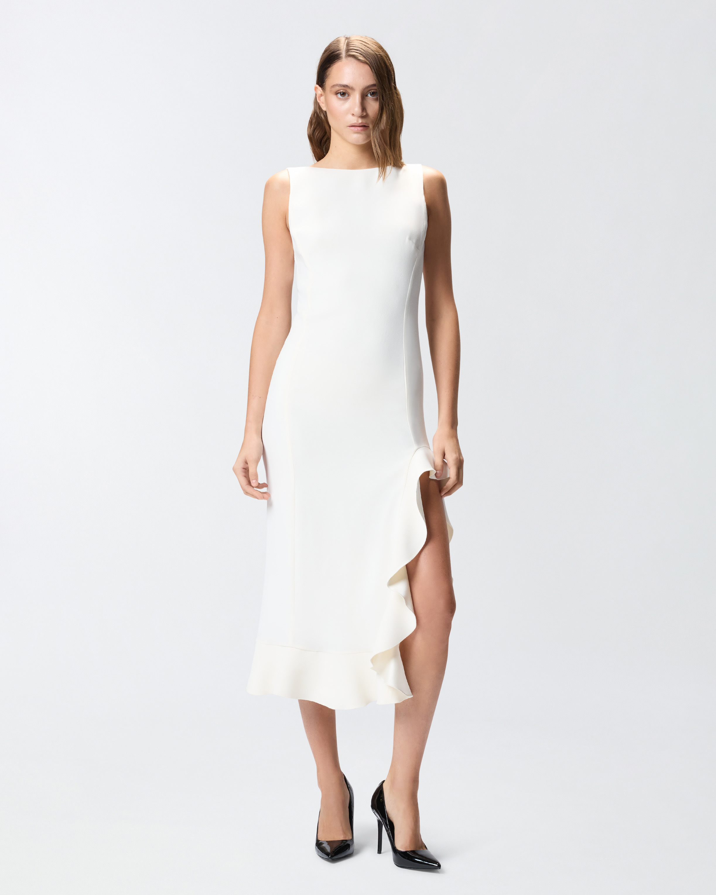 FITTED DRESS WITH FLOUNCES - 2