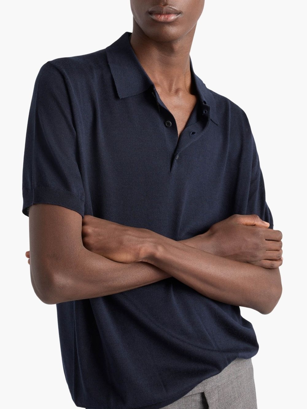 knitted polo shirt - 4