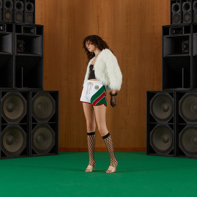 GUCCI Jersey shorts with Web outlook