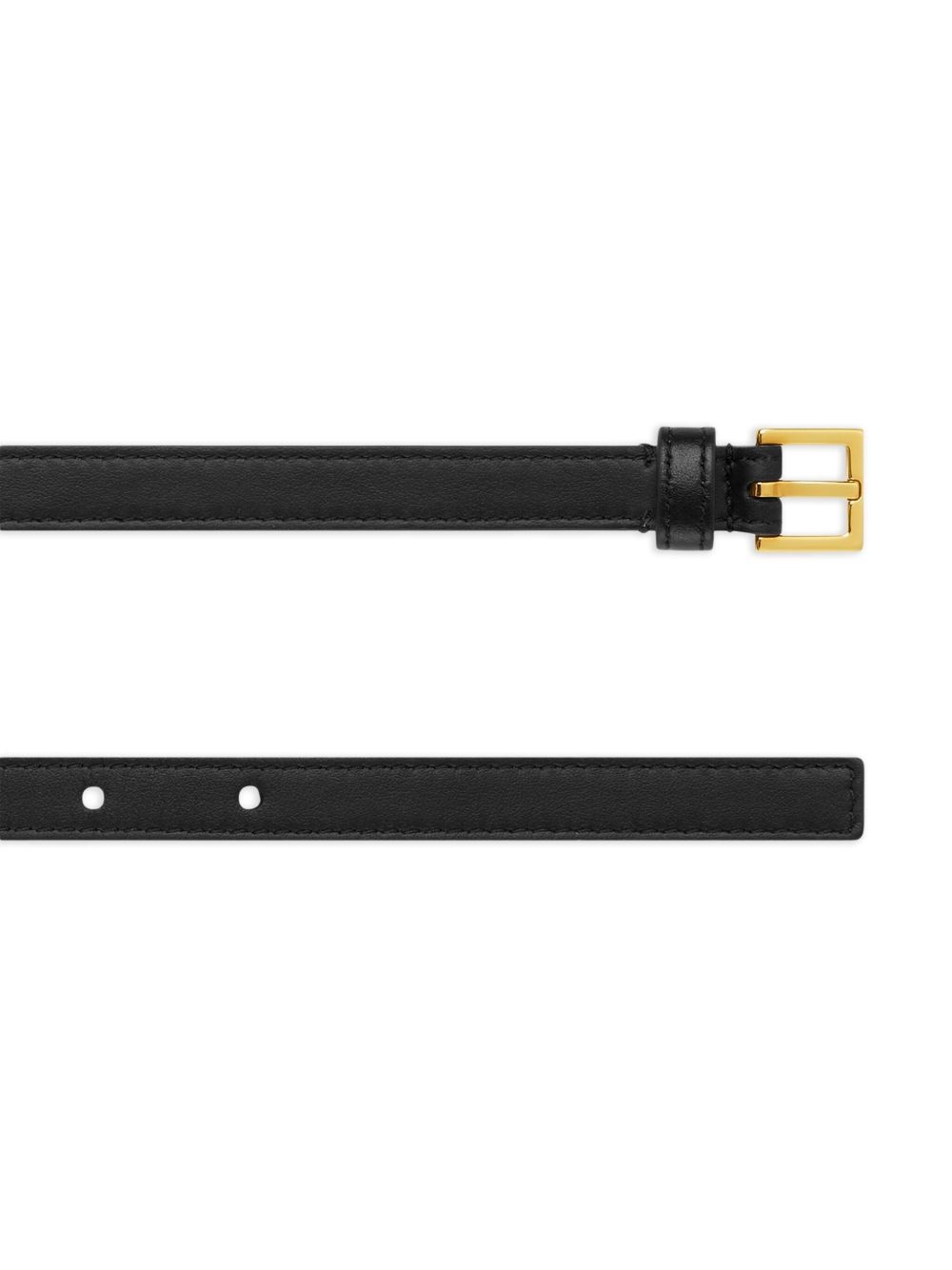 logo-print leather belt - 2