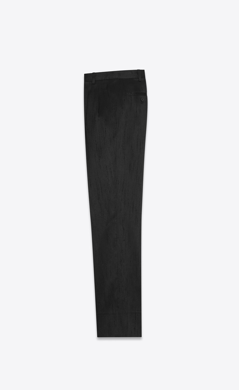 SAINT LAURENT straight pants in shantung outlook