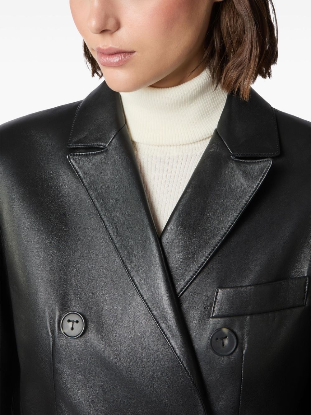 leather trench coat - 4