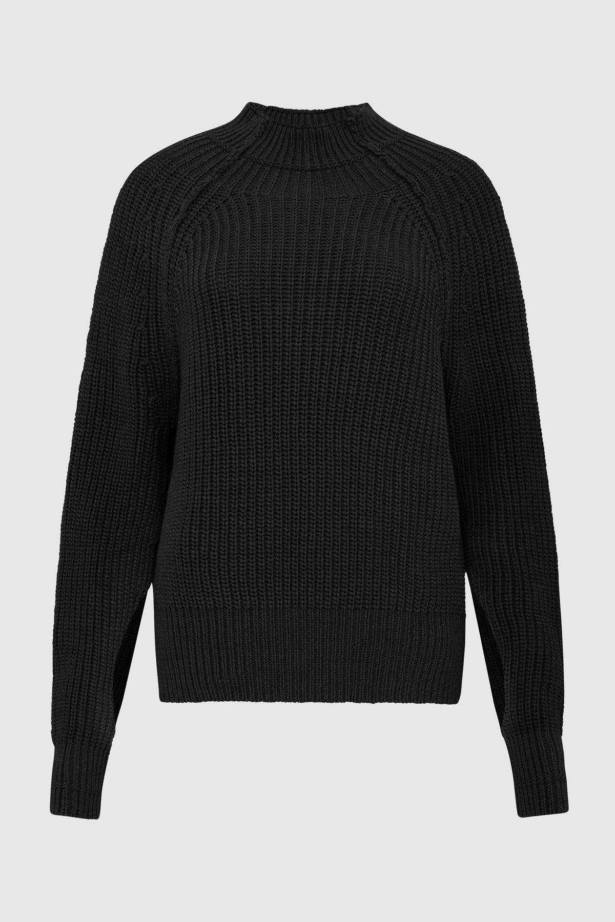 Split Sleeve Jumper - Black - 1