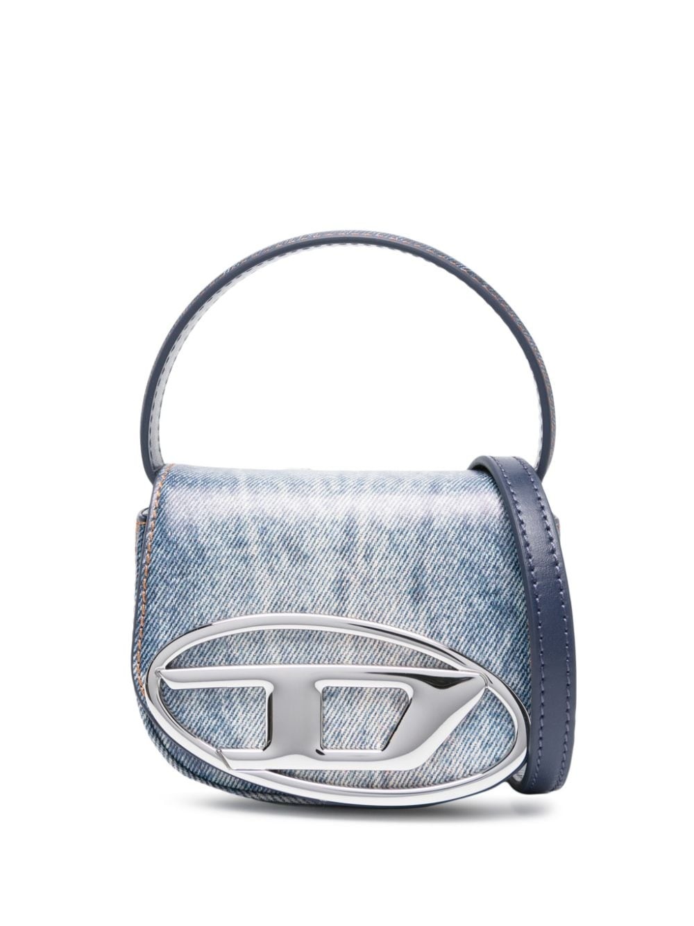 1dr denim-print leather mini bag - 1