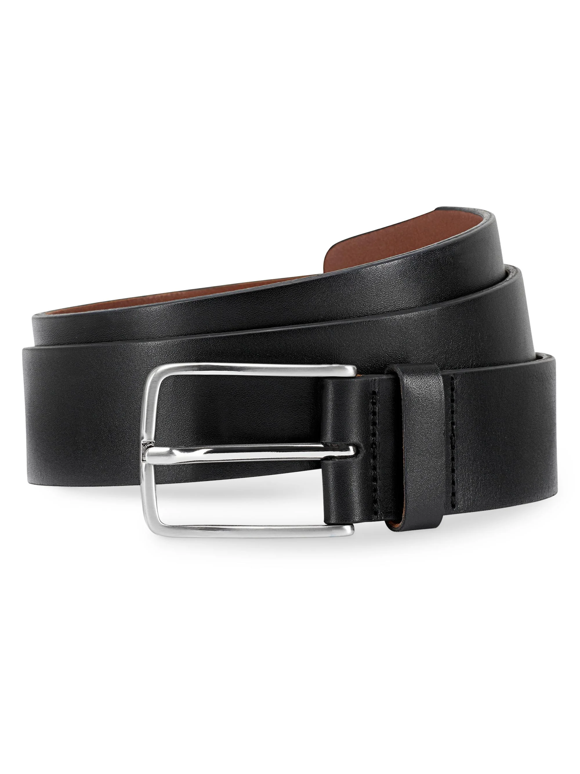Men's Broadway Ave Leather Belt - Black - 1