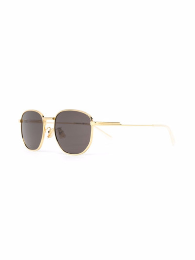 Bottega Veneta gold-tone round frame sunglasses outlook