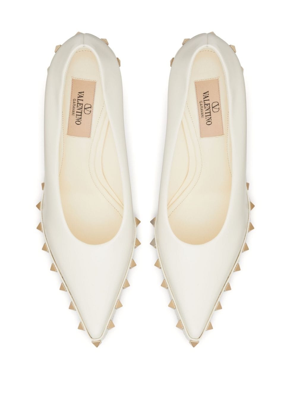 Valentino Garavani Rockstud 110mm leather pumps - White