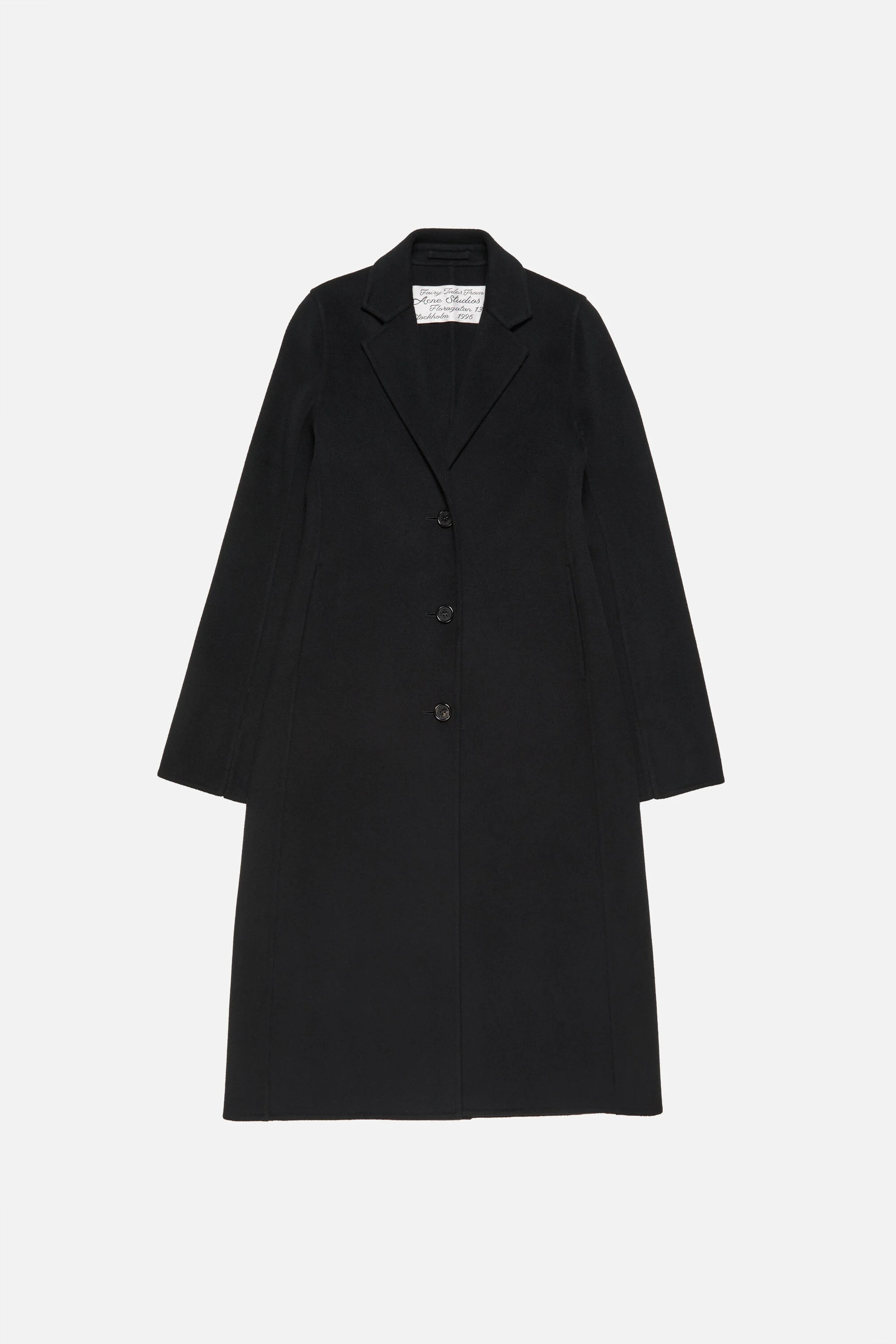 Tailored wool coat - Black - 1