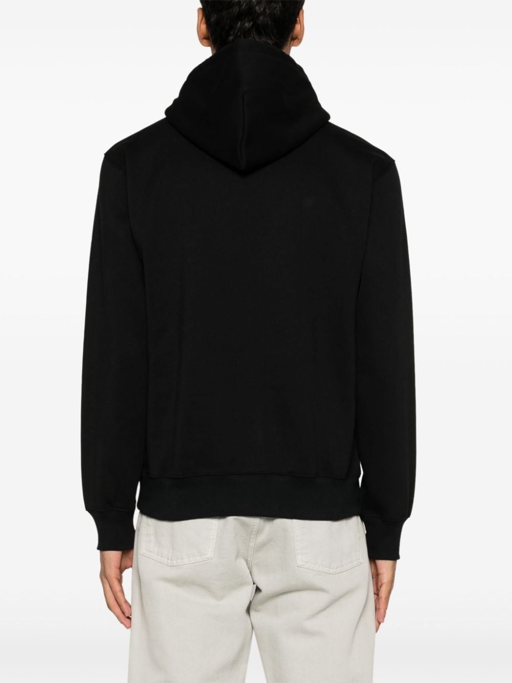 logo-embroidered cotton-blend hoodie - 8