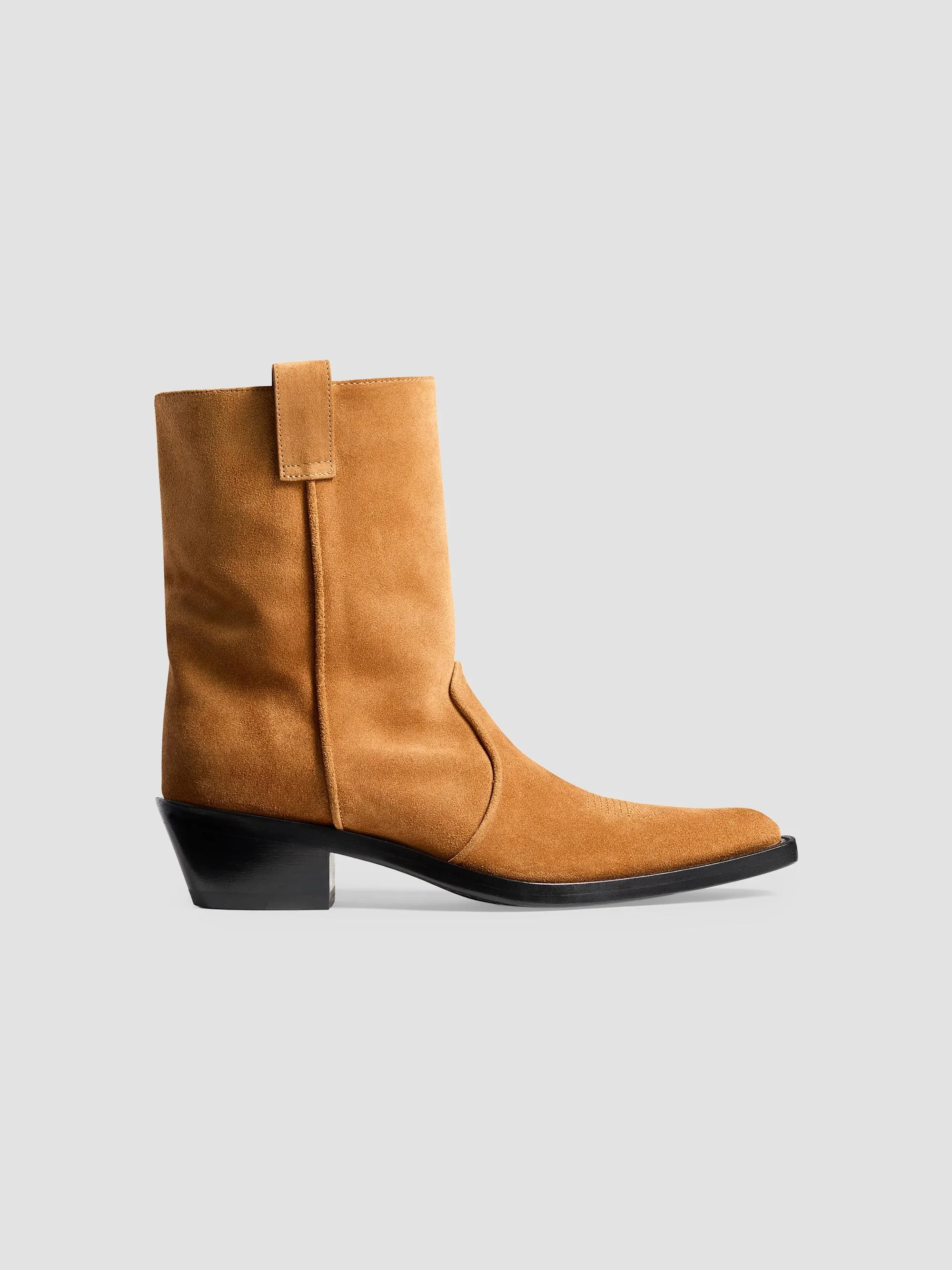 Women's Clive 35MM Suede Ankle Boots - Caramel - 1