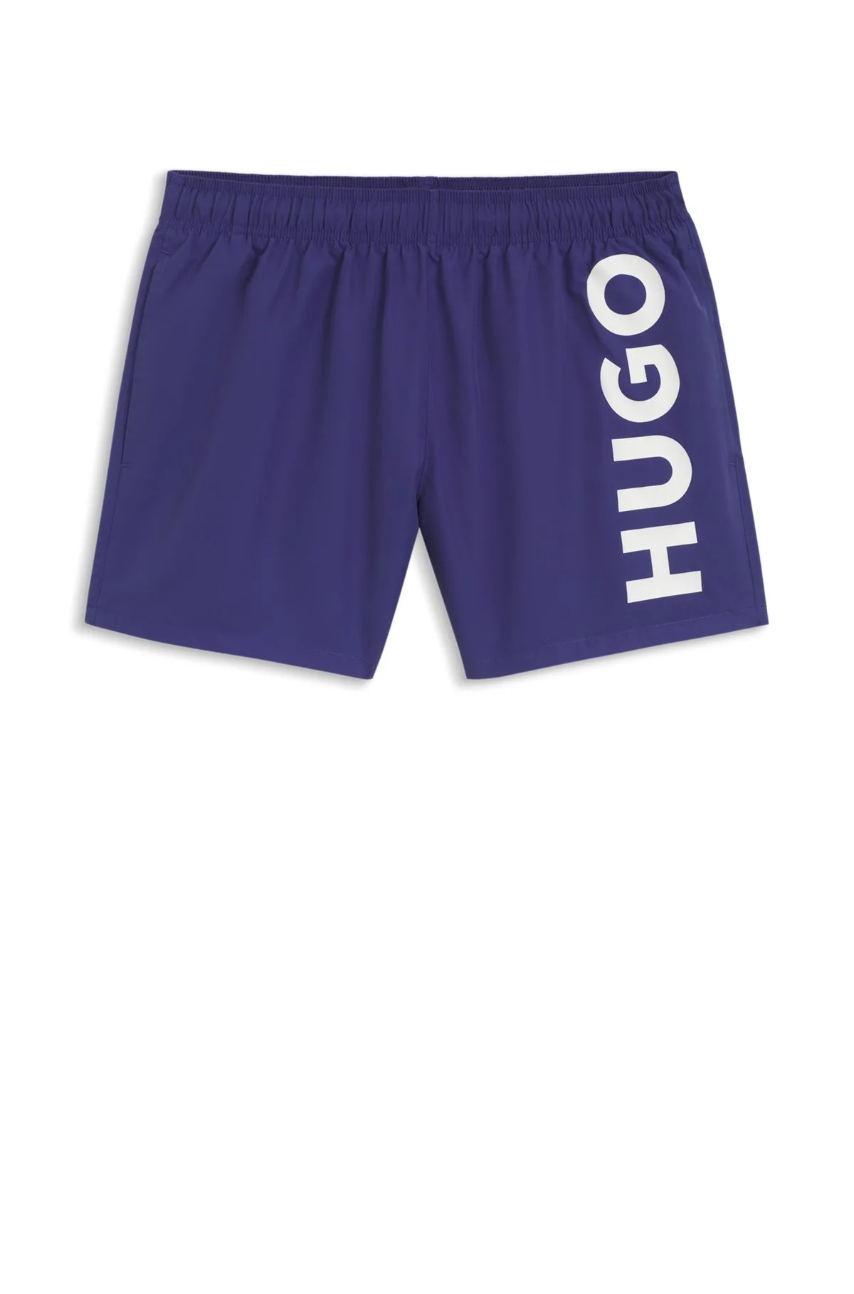 QUICK-DRY SWIM SHORTS WITH VERTICAL LOGO PRINT - 1