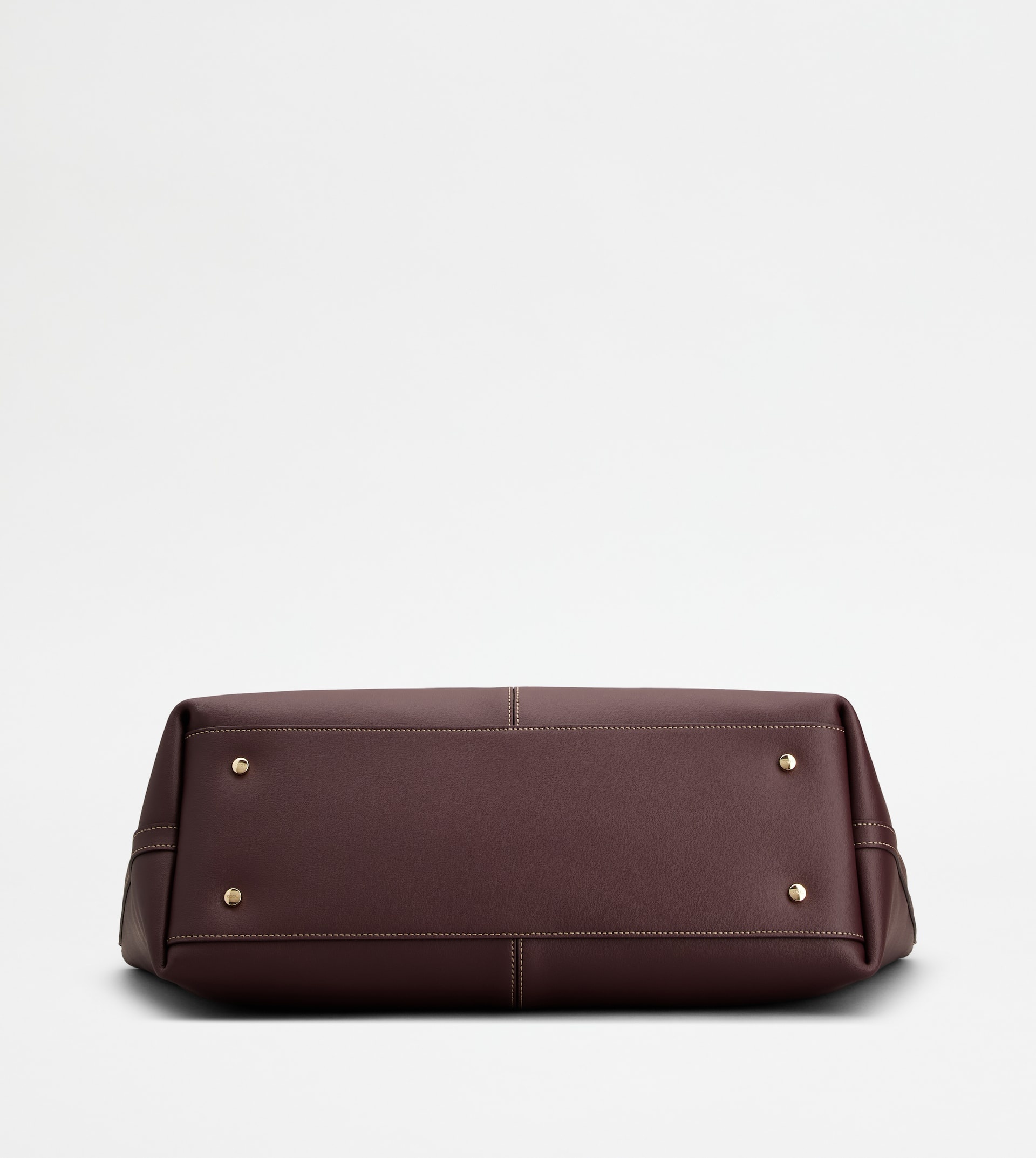 SHOPPING BAG IN LEATHER MEDIUM - BURGUNDY - 3