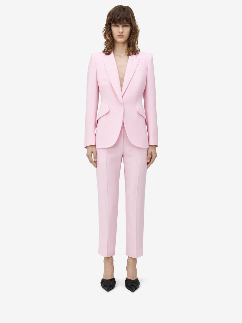 Alexander McQueen Peak Shoulder Leaf Crepe Jacket outlook