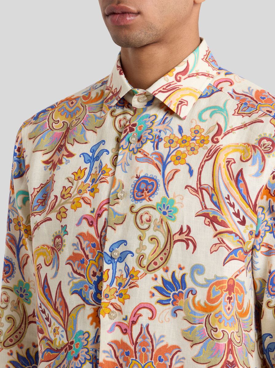 PRINTED LINEN SHIRT - 3