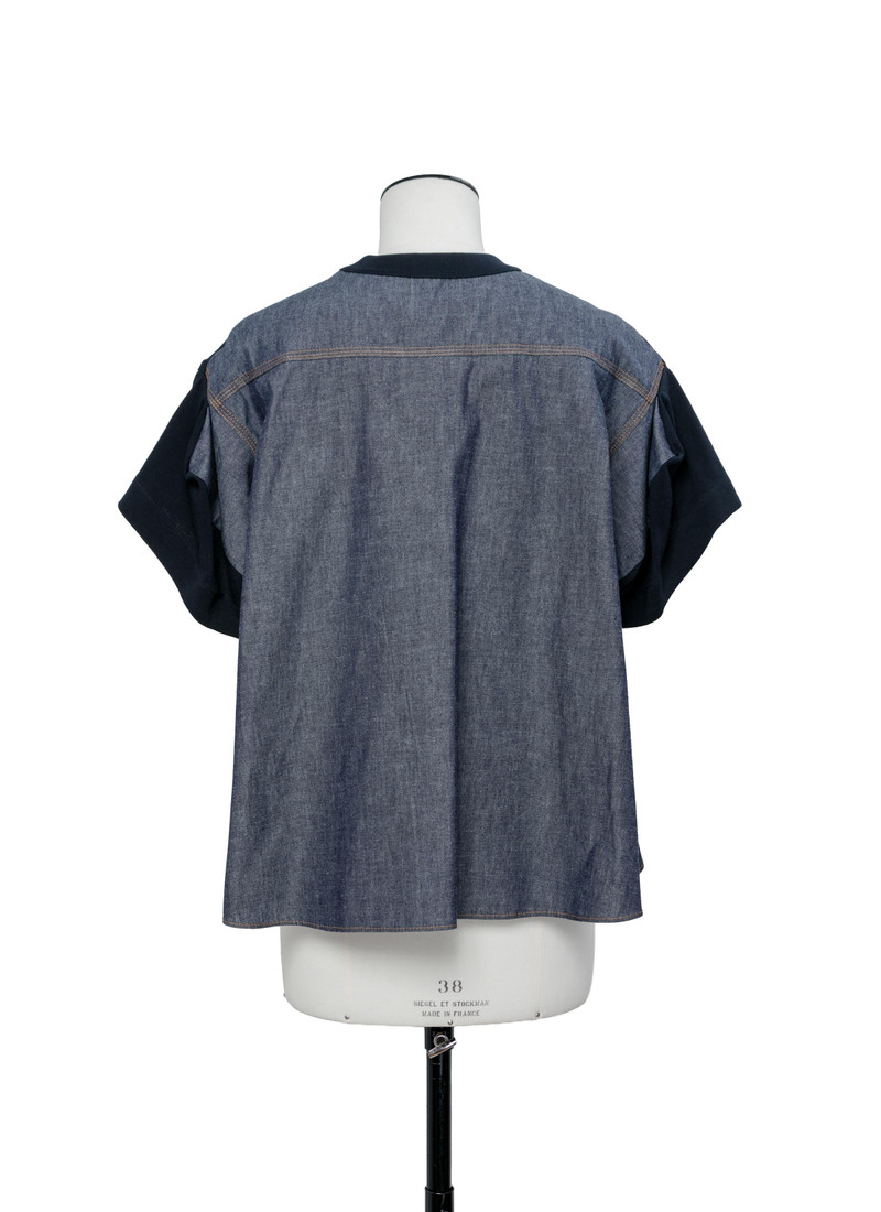 Light Weight Denim x Cotton Jersey T-Shirt 3