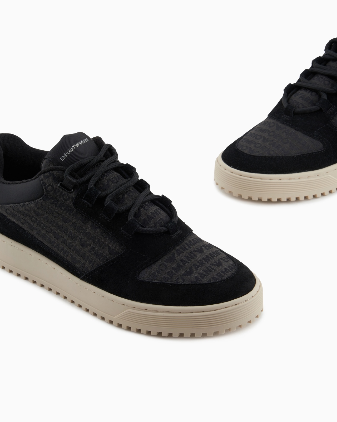 SNEAKERS IN SUEDE AND JACQUARD WITH LOGO LETTERING - 5