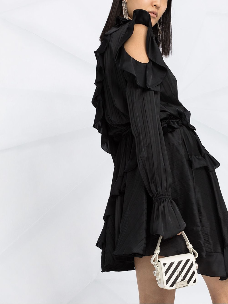 creased ruffled cocktail dress 3