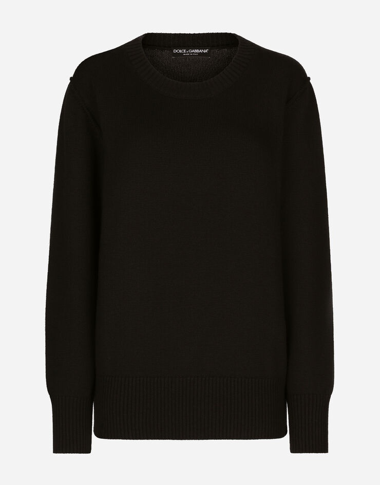 Wool round-neck sweater - 1