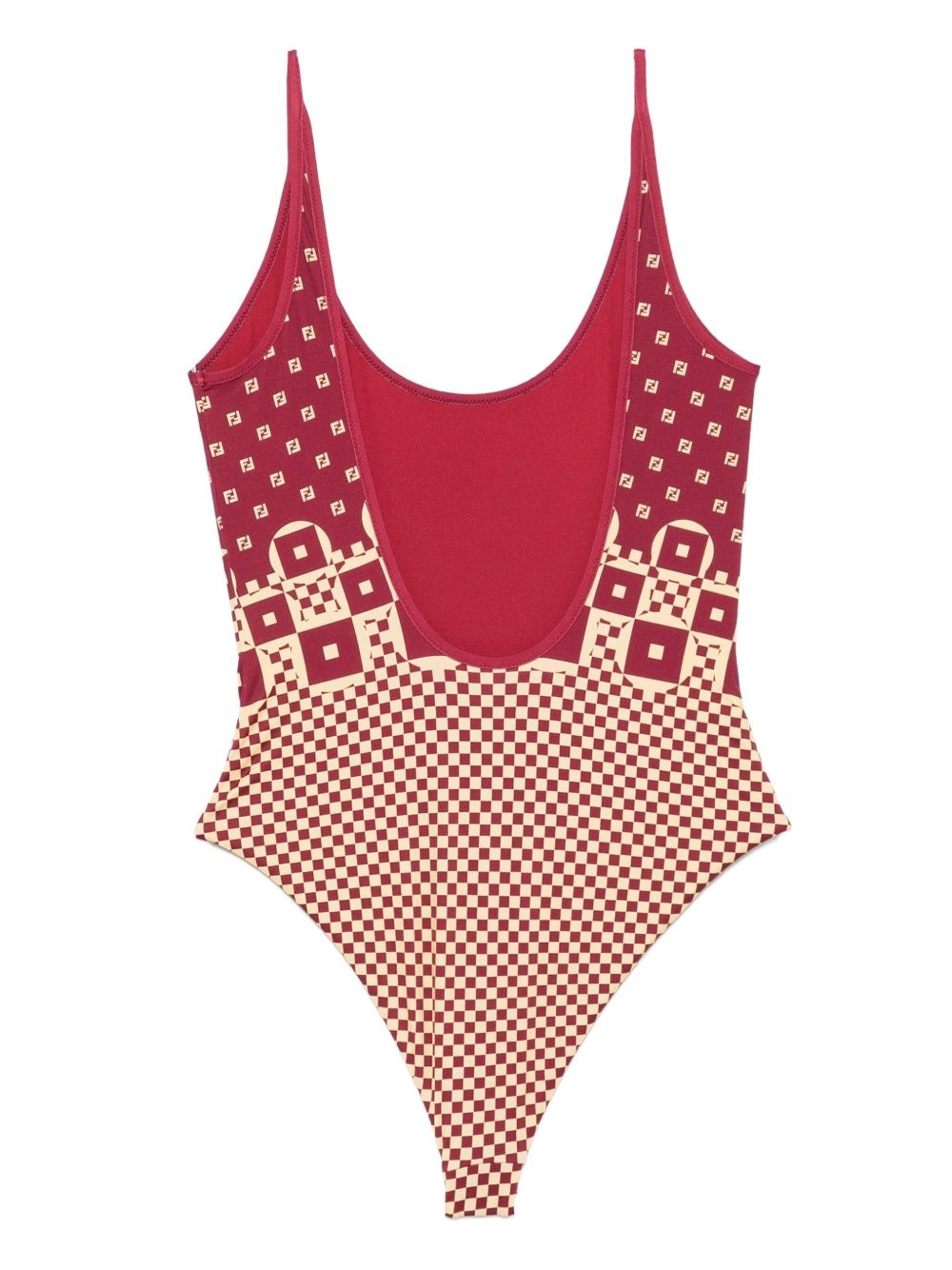 geometric-print swimsuit - 2