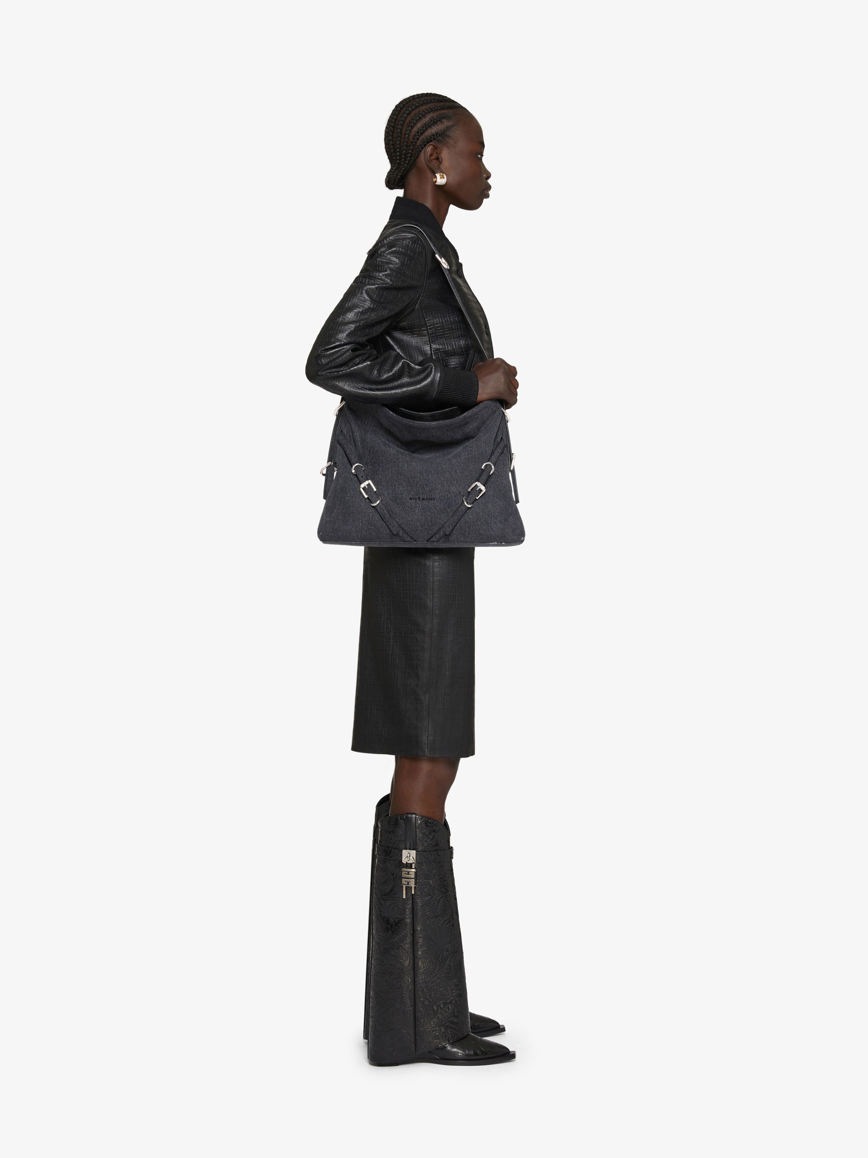 MEDIUM VOYOU BAG IN DENIM - 2