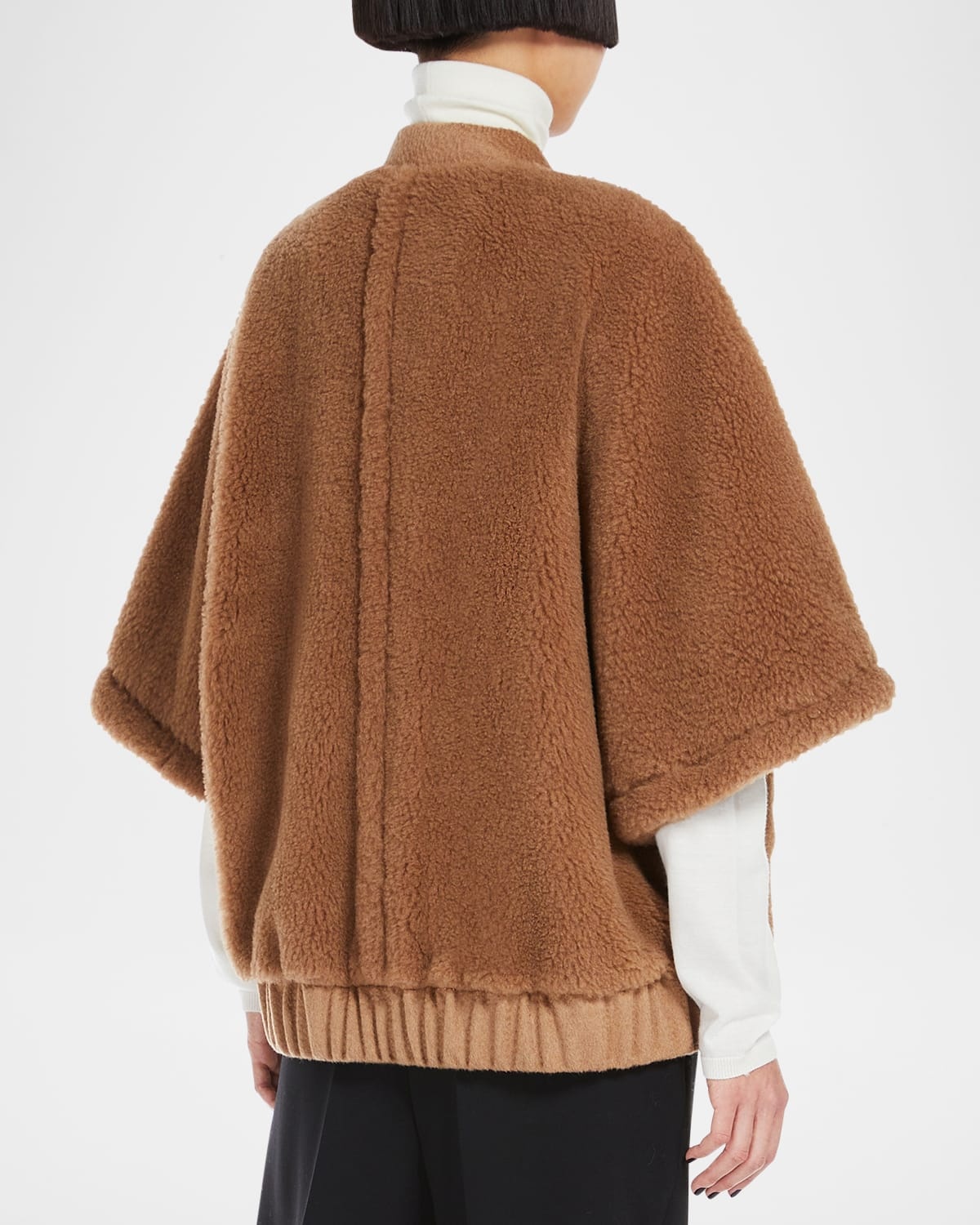 Briose Wool Blend Wrap Poncho - 4