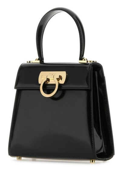 FERRAGAMO Black leather small Iconic handbag outlook